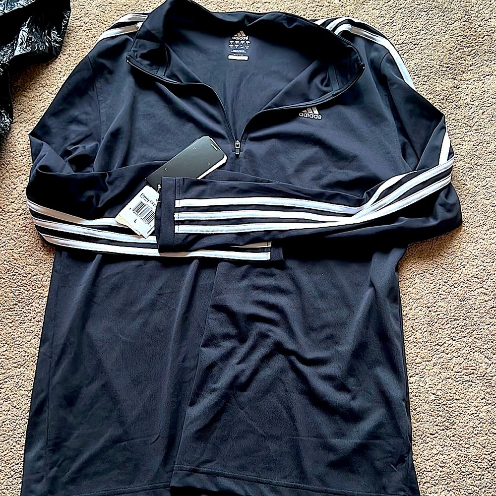 Large Adidas 1/4 zip up long sleeve